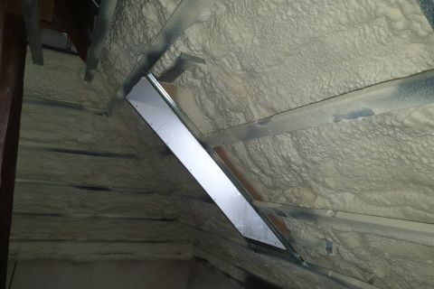 Izolace obytného pokroví měkkou PUR pěnou